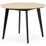Kulatý jídelní stůl Roxby 105 cm dub přírodní/černá