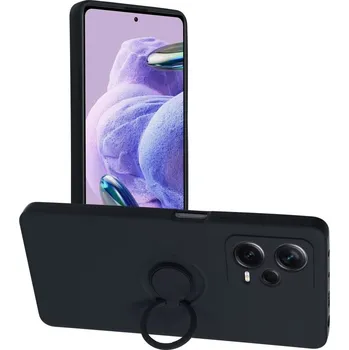 Náhradní kryt pro mobilní telefon Kryt SILICONE RING Case Xiaomi Redmi Note 12 Pro+ 5G černý