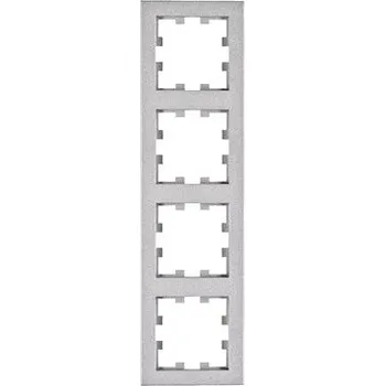 Čtyřrámeček Visio S 55 Cubic stříbrná Schrack Technik EV125304
