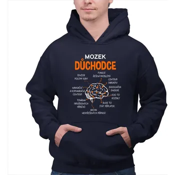 Žertovný předmět Mozek důchodce - pánská mikina s potiskem