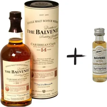 Whisky Balvenie Caribbean Cask 14y 0,7l 43% + miniatura