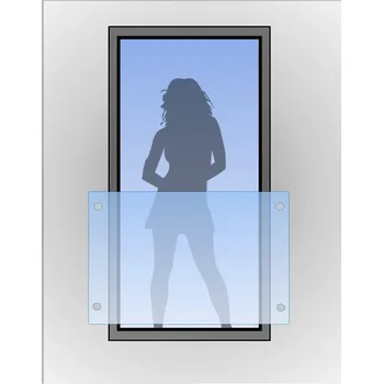 Zábradlí HK Zábradlí Celoskleněné zábradlí na Fr. okno H81C-2 1400x1000 mm