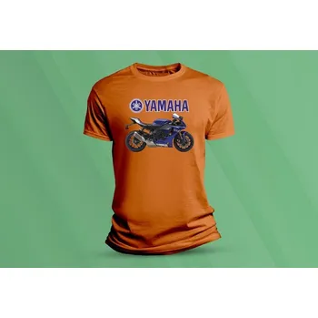 Chlapecké oblečení Dětské bavlněné tričko Yamaha R1 modrá. velikost 140 (9-11 let) Oranžová