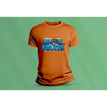 Chlapecké tričko Dětské bavlněné tričko Blox Fruits. velikost 116 (5-6 let) Oranžová