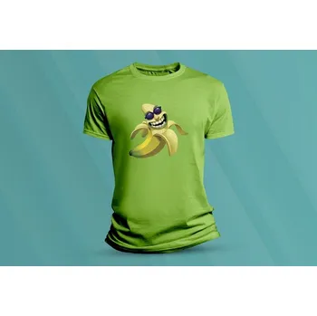 Chlapecké tričko Dětské bavlněné tričko Happy Banana. velikost S Lime