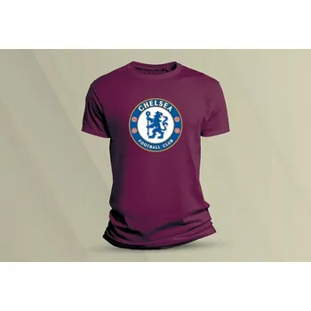 Dětské bavlněné tričko Chelsea. velikost 128 Vínová