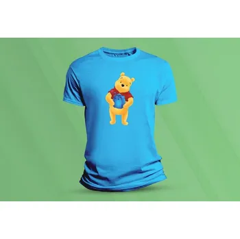 Dětské bavlněné tričko Medvídek Pů 3. velikost 116 (5-6 let) Azurová