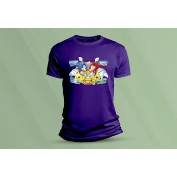 Chlapecké oblečení Dětské bavlněné tričko Sonic the Hedgehog 3. velikost 116 (5-6 let) Purpurová