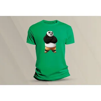 Dětské bavlněné tričko Kung Fu Panda. velikost 140 (9-11 let) Zelená