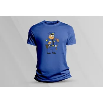 Dětské bavlněné tričko Clancy Wiggum. Královsky modrá velikost 128