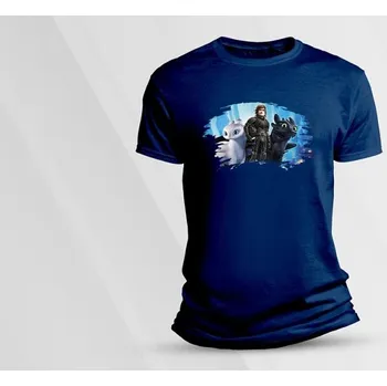 Dětské bavlněné tričko Jak vycvičit draka 2. velikost 116 Námořnická modrá