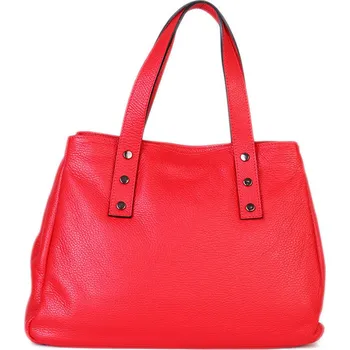 Kabelka ITALSKÉ Dámské kožené kabelky červené Berina