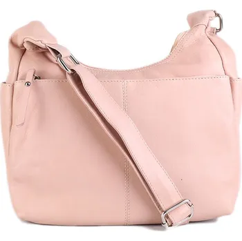 Kabelka ITALSKÉ Růžová dámská kožená kabelka Rasen