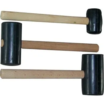 Kladivo palička gumová 1000g, 75mm, dřevěná rukojeť