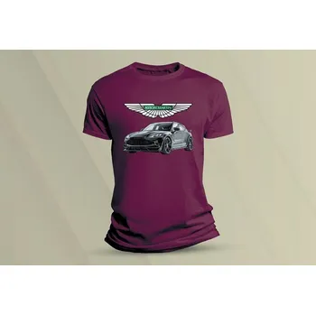 Dětské bavlněné tričko Aston Martin DBX. velikost 152 Vínová