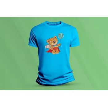 Chlapecké tričko Dětské bavlněné tričko Medvídek Teddy 6. velikost 116 Azurová