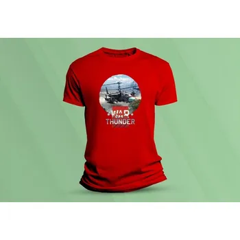 Dětské bavlněné tričko War Thunder 2. Červená velikost 140 (9-11 let)