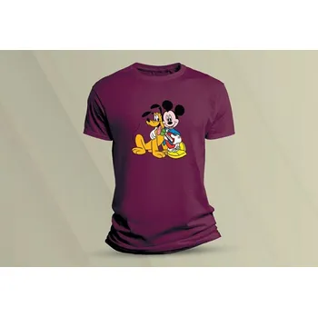 Dětské bavlněné tričko Mickey 7. velikost 152 (12-13 let) Vínová