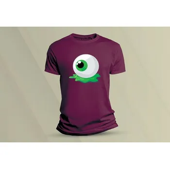 Chlapecké oblečení Dětské bavlněné tričko Eyeball. velikost 128 (7-8 let) Vínová