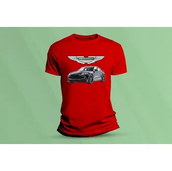 Dětské bavlněné tričko Aston Martin DBX. Červená velikost 104 (3-4 roky)