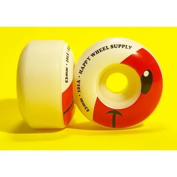 Příslušenství pro skateboard Kolečka HAPPY WHEELS Small Face 53mm 101a Red