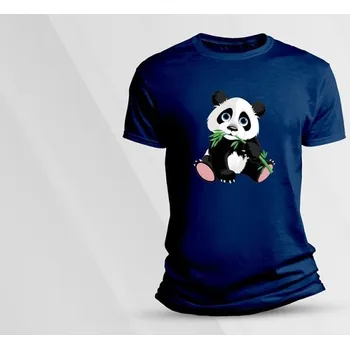 Dětské bavlněné tričko Panda. velikost 104 Námořnická modrá