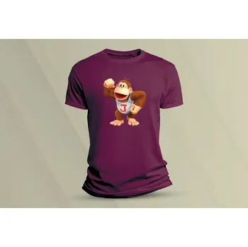 Chlapecké tričko Dětské bavlněné tričko Donkey Kong Jr. velikost 128 Vínová