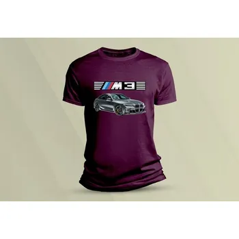 Dětské bavlněné tričko BMW M3. velikost 152 Vínová