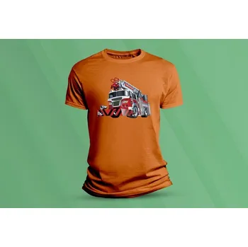 Chlapecké oblečení Dětské bavlněné tričko Fire Rescue 1. velikost 104 (3-4 roky) Oranžová