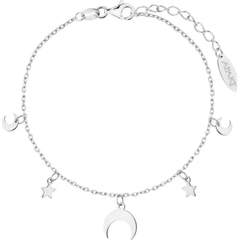 Náramek Stříbrný náramek - měsíce, hvězdy - AP536-9150