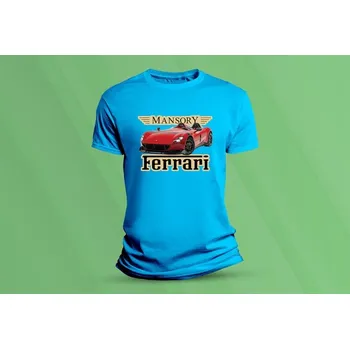 Chlapecké tričko Dětské bavlněné tričko Mansory Ferrari Monza SP2. velikost 104 Azurová