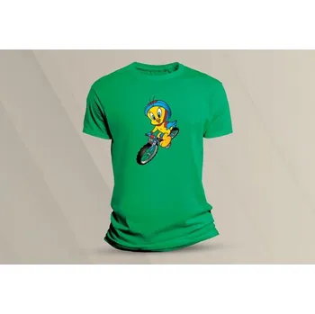 Dětské bavlněné tričko Tweety. velikost 152 (12-13 let) Zelená