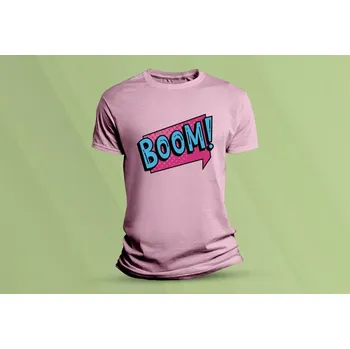 Dětské bavlněné tričko Boom. Růžová velikost 140 (9-11 let)