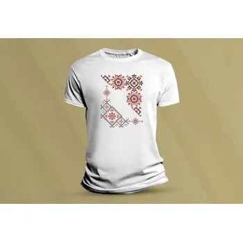 Chlapecké tričko Dětské bavlněné tričko Vyšívanka 5. Bílá velikost 104 (3-4 roky)