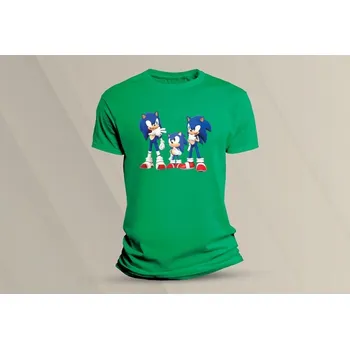 Dětské bavlněné tričko Sonic Generations. velikost 140 (9-11 let) Zelená