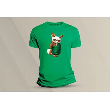 Dětské bavlněné tričko Mistr Shifu. velikost 128 (7-8 let) Zelená