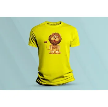 Chlapecké oblečení Dětské bavlněné tričko Lev 2. Žlutá velikost 116 (5-6 let)