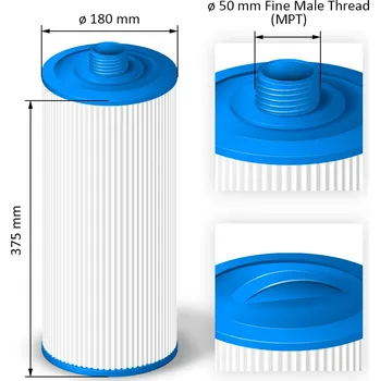 Bazénová filtrace Crystalline Pool Spa Filter Filtrační kartuše SC826
