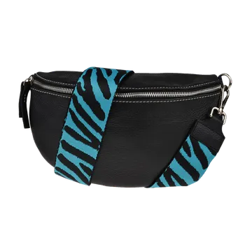 Kabelka NovaKabelka.cz Kožená italská crossbody kabelka Reni Grande Nera s přídavným popruhem IX