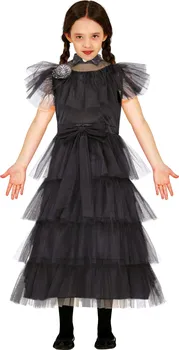 Karnevalový kostým Fiestas Guirca Dívčí kostým šaty Wednesday černé