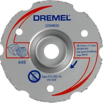 Brusný kotouč karbidový zarovnávací kotouč DREMEL DSM 600, univerzální, 77mm, 1ks