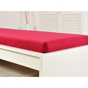 Povlečení B.E.S. - Petrovice, s.r.o. Prostěradlo Froté - Vínová Rozměr: 180 x 200