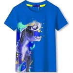 CHLAPECKÉ TRIČKO S DINOSAUREM MC9278 Velikost: 104, Barva: Modrá