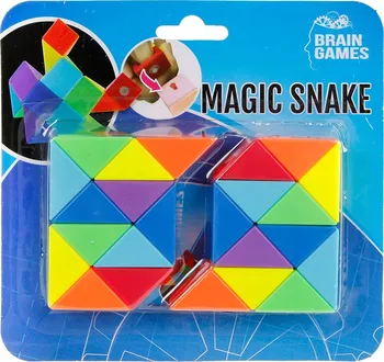 Hlavolam Brain Games Magic Snake 2x 12 dílků barevný