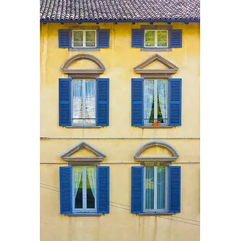 Plakát Plakát, Obraz - Italian architecture, colorful facade and windows, elenaburn