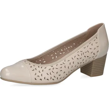 Dámské lodičky Dámské kožené lodičky 9-22300-42-408 Caprice béžové Barva: beige comb, Velikost: 39