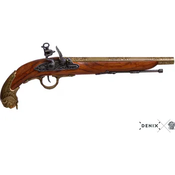 Sběratelství Denix Křesadlová pistole - Německo 18. stol. + Přívěsek na klíče DENIX