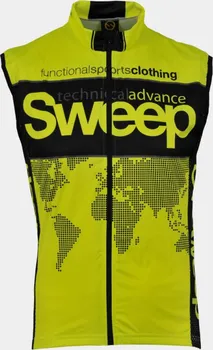 Cyklistická vesta Sweep Nowind Cyklo-V004 žlutá/černá XXL