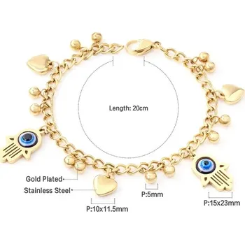 Náramek Luxusní náramek s přívěsky - 322G