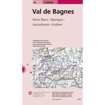 Swistopo vydavatelství mapa Val de Bagnes 1:100 000